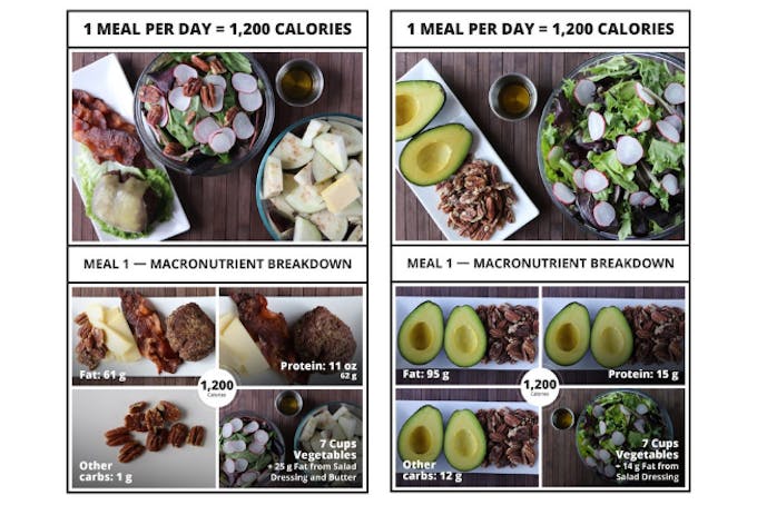 1 Meal Per Day 1200 Calories -  Keto Diet