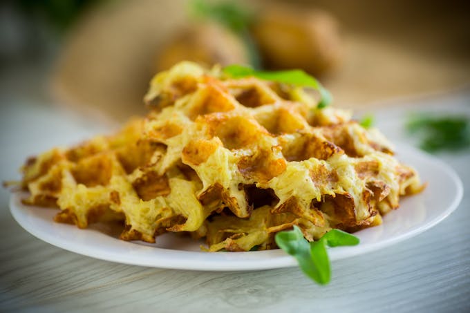 Cauliflower waffle fries