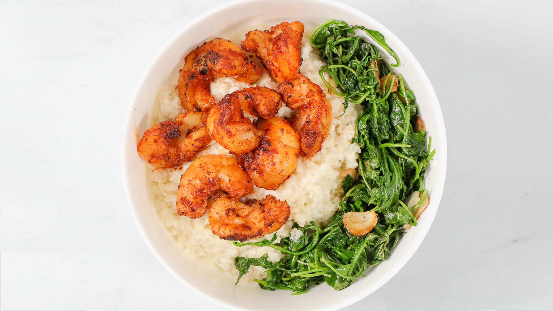 keto-shrimp-and-grits-with-arugula