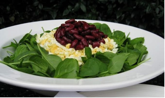 Spinach and kidney beans