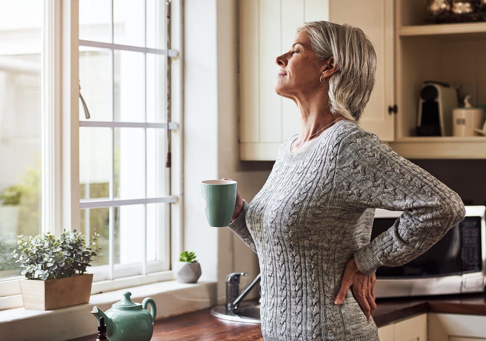 woman feeling relief from back