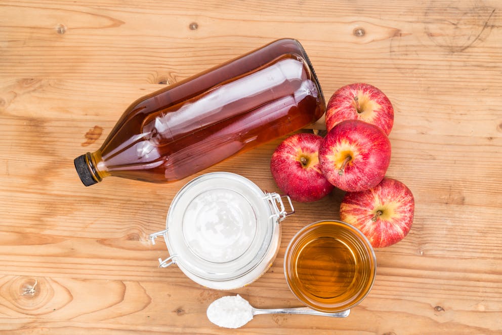 Apple cider vinegar and baking soda