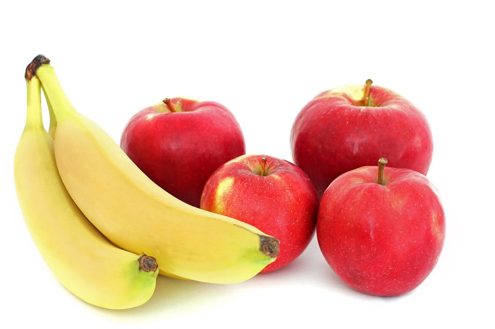 Apples and bananas