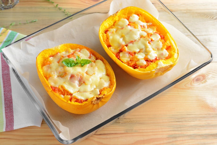 Baked stuffed spaghetti squash