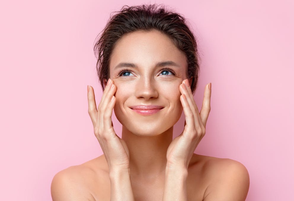 Smiling girl with healthy skin