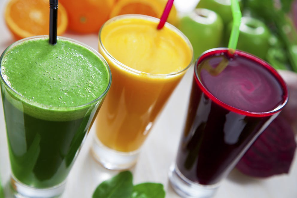 Colorful juices