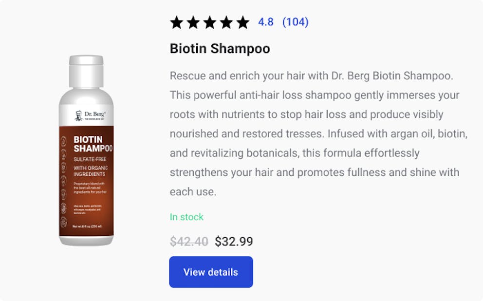 biotin shampoo dr. berg