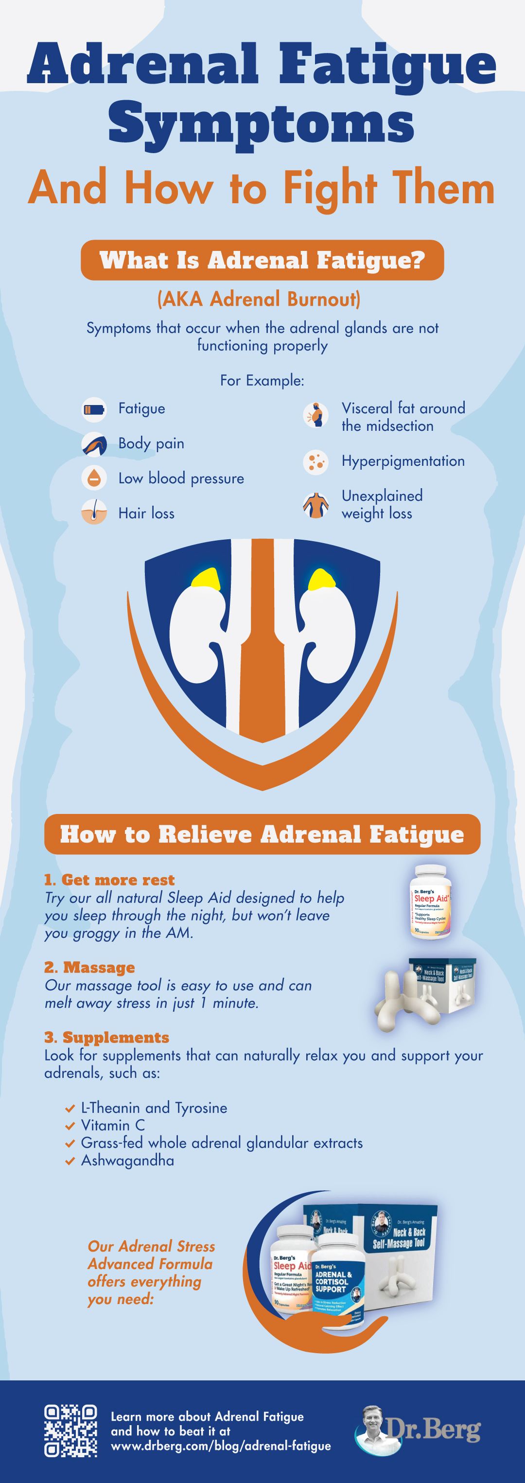 Infographic | Adrenal Fatigue Symptoms and How to Fight Them | Adrenal Fatigue