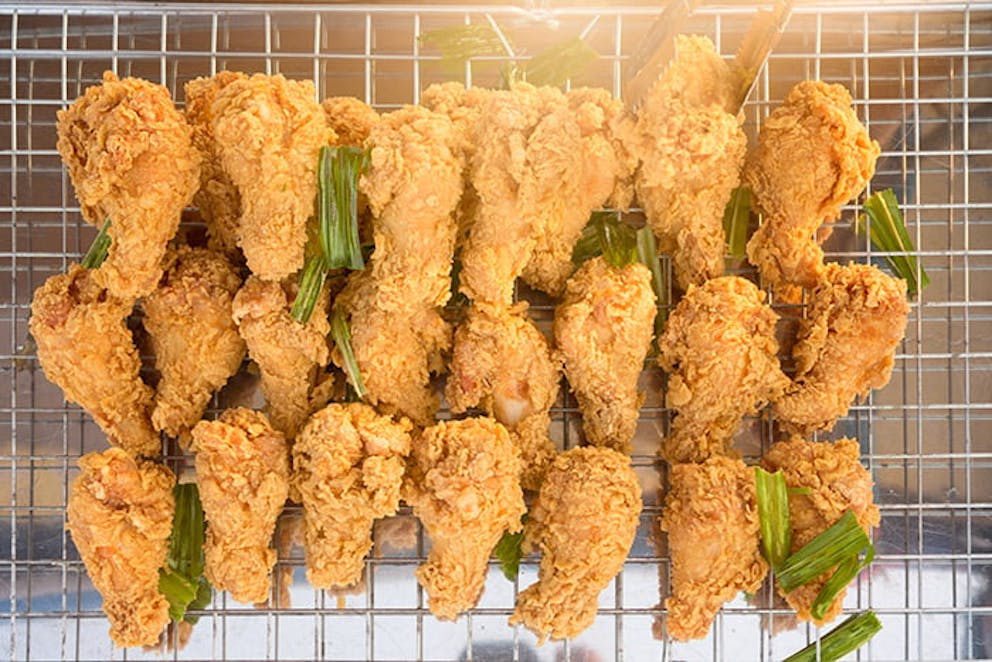 a photo of pieces of fried chicken