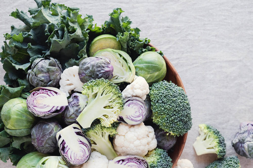 cabbage, collard greens, broccoli, Brussel's sprouts, and more