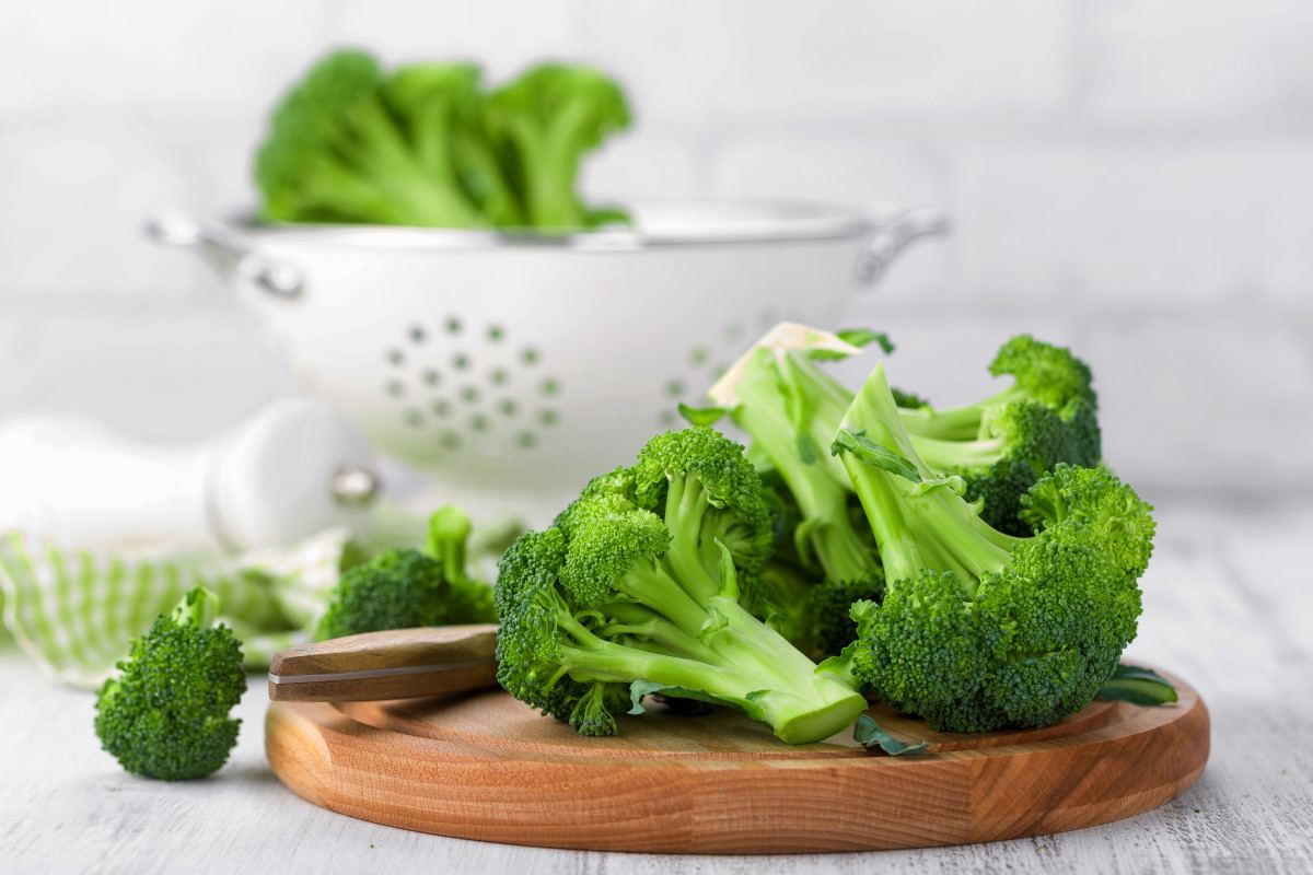 Fresh broccoli on white background closeup | Broccoli Fritter Recipe With Dr. Berg And Karen
