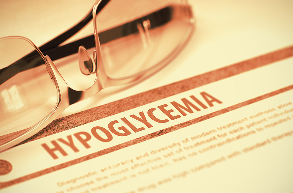a sign saying hypoglycemia