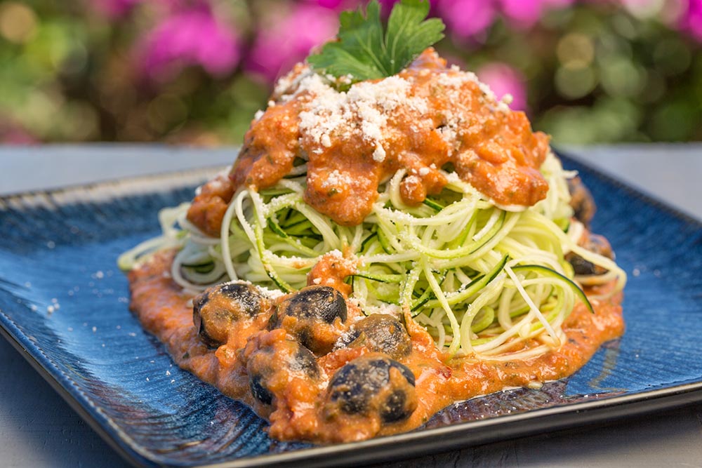 zoodles with marinara sauce