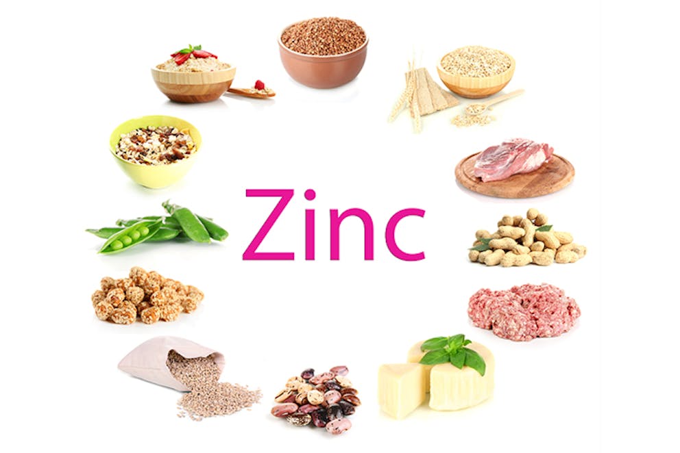 a photograph of foods rich in zinc