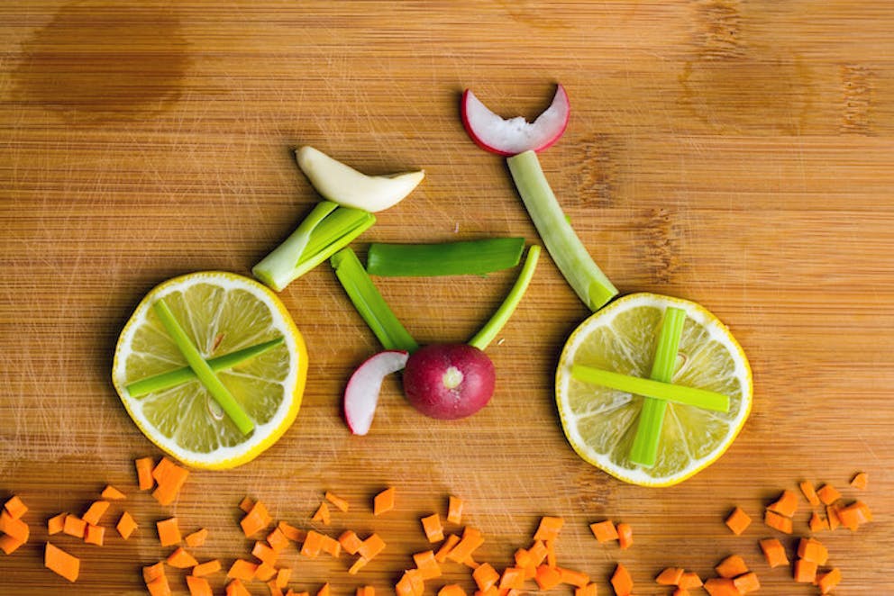 A small bike made out of vegetables against a wood surface -  | Dr. Jason Fung MD and Intermittent Fasting