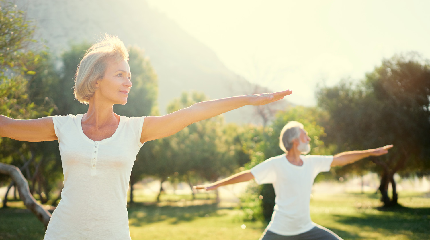 Senior family couple exercising outdoors | The Goal of Keto and IF Dieting