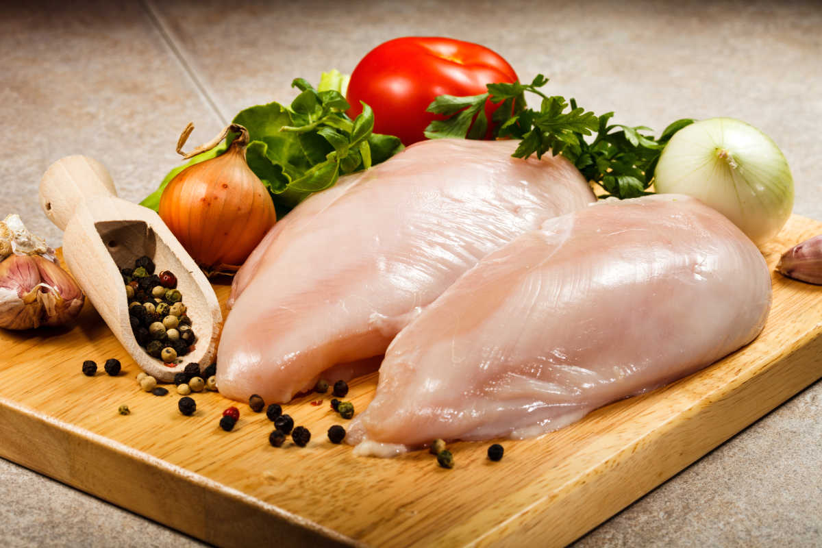 Raw chicken breasts on cutting board | The Best Ketogenic Diet Foods To Eat