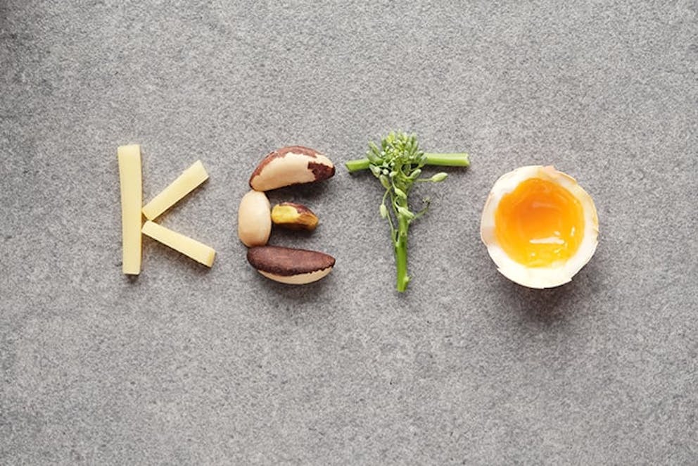 the word keto spelled out of ketogenic foods