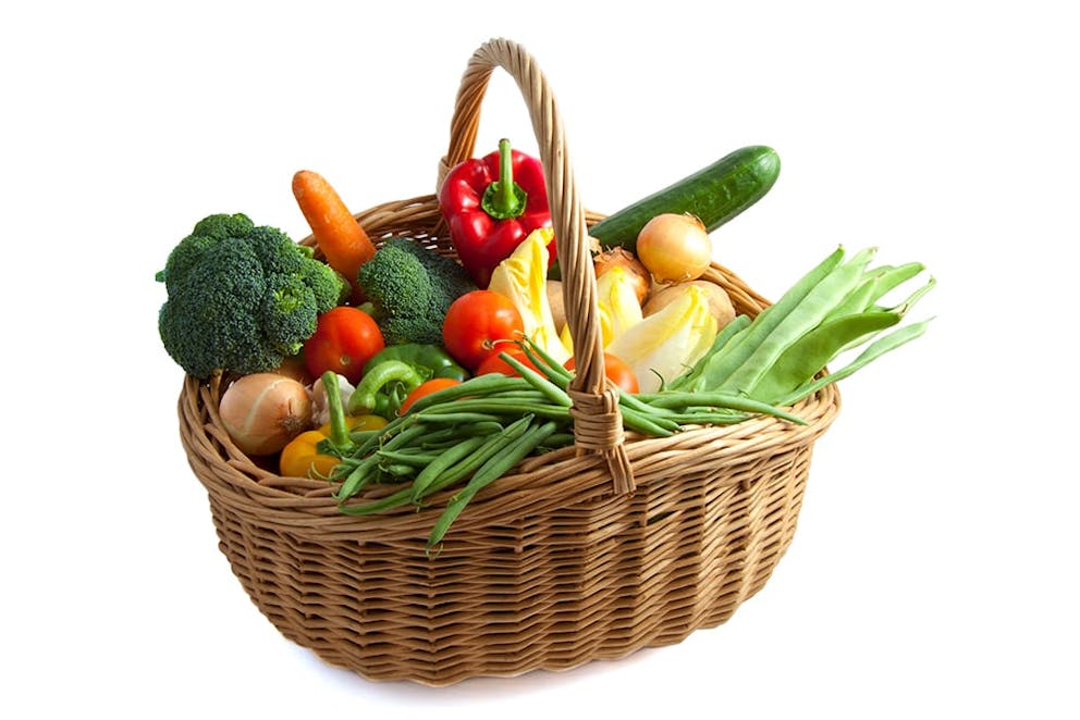 a basket of healthy vegetables