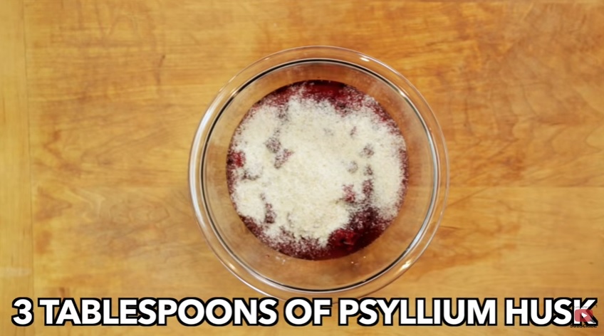 3 tablespoons of psyllium husk