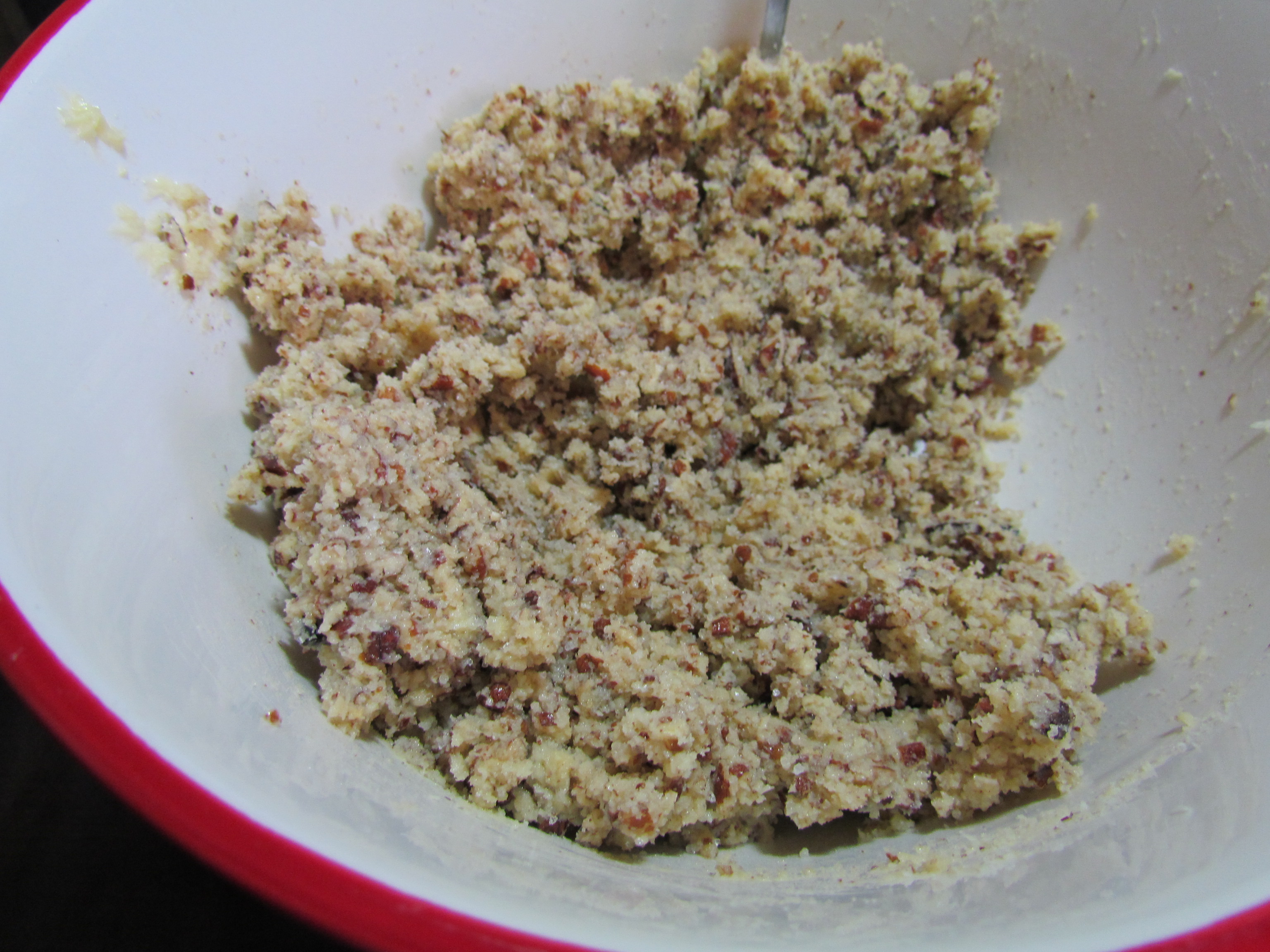 Mix walnut crumbs