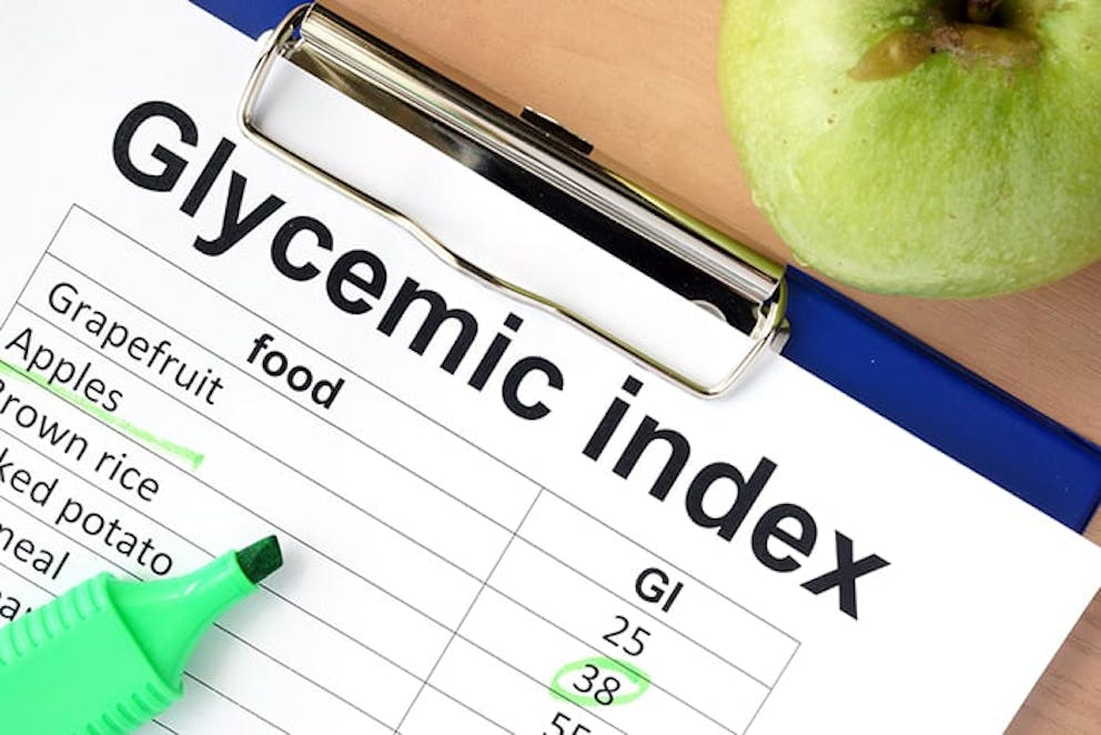 a picture of a paper with the heading glycemic index