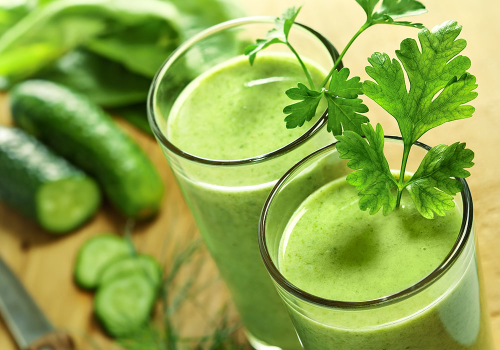 a healthy green vegetable drink