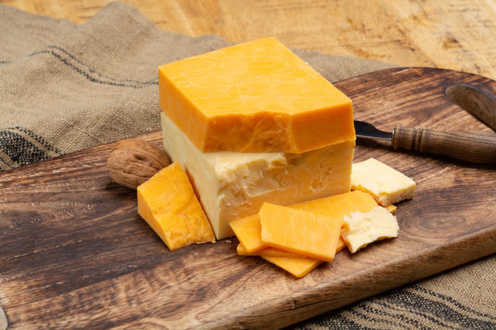 yellow and white cheddar