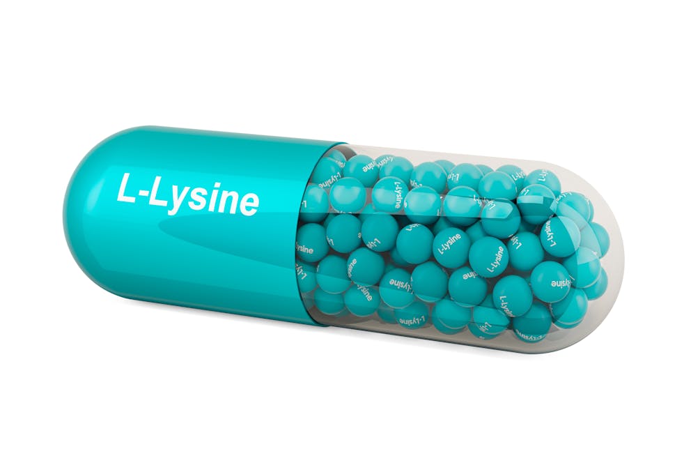 L-Lysine supplement capsule