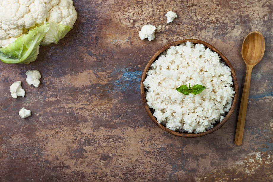 Bowl of cauliflower rice