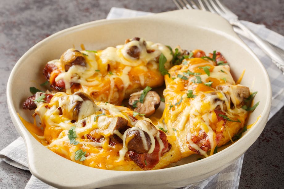 Baked chicken breast with cheese