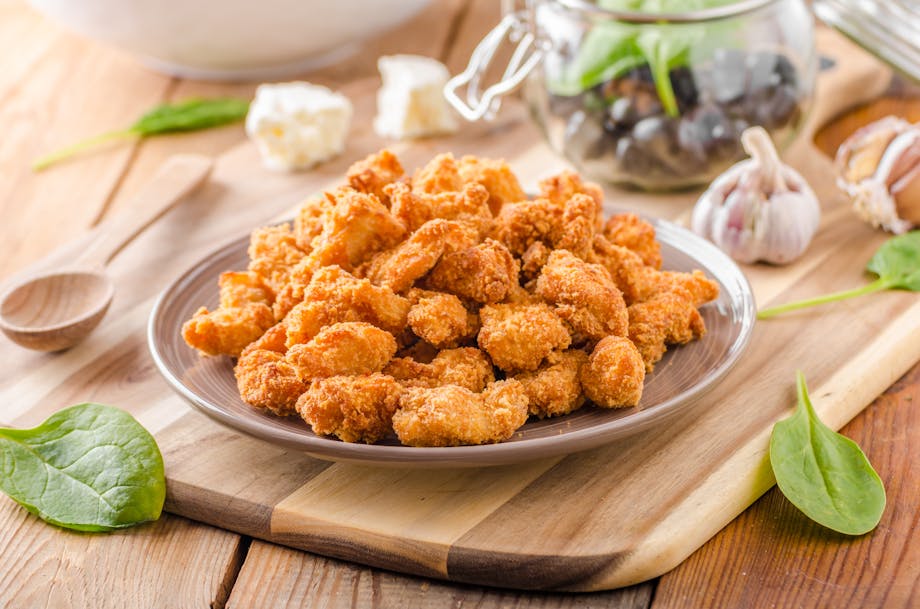 Homemade popcorn chicken