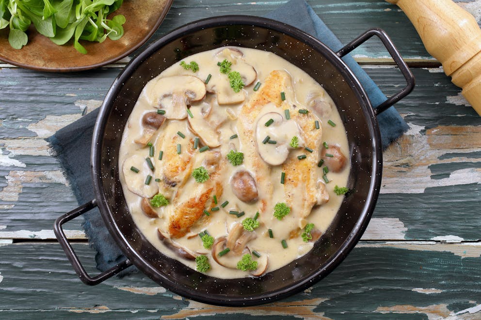 Chicken and mushrooms