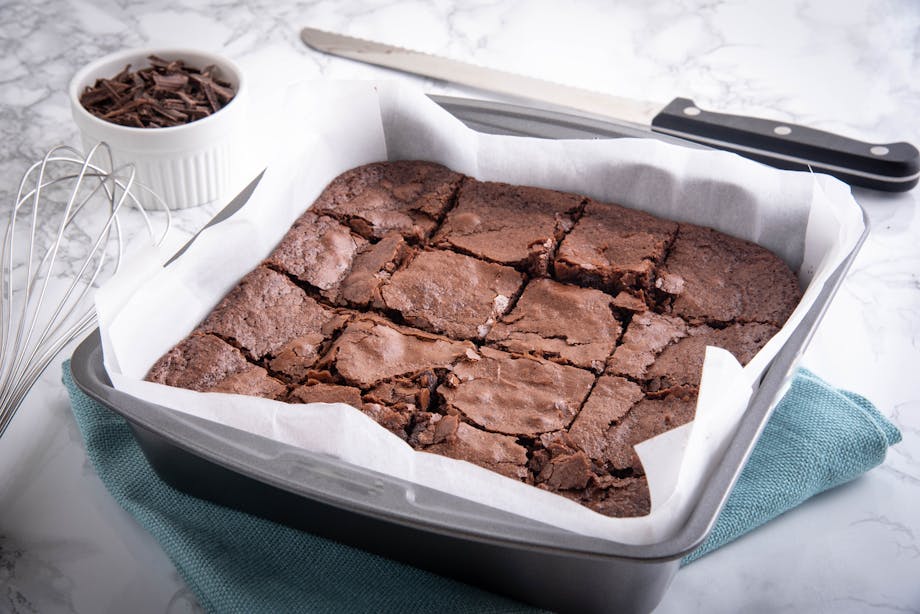 Brownies in a pan