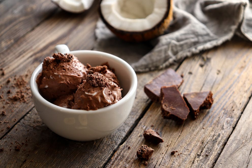 Vegan chocolate ice cream