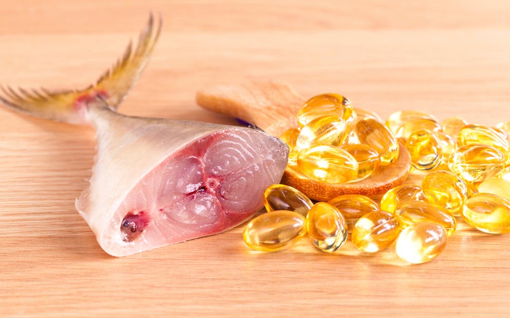 fish and cod liver oil capsules