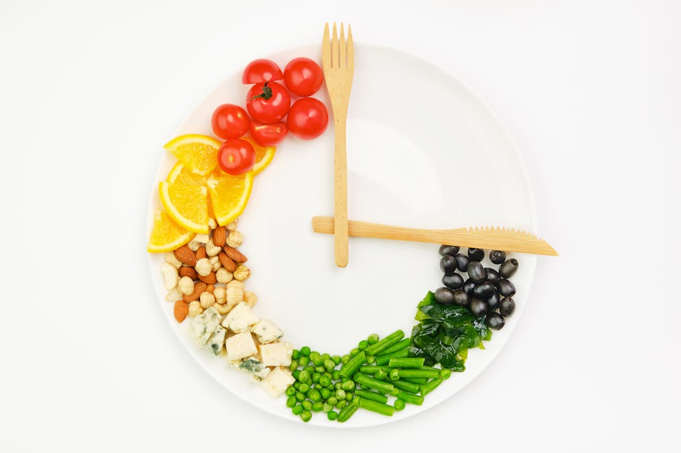 Healthy food fasting clock