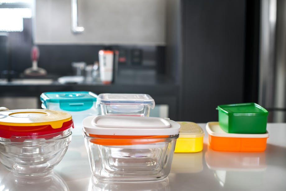 Different colored storage containers