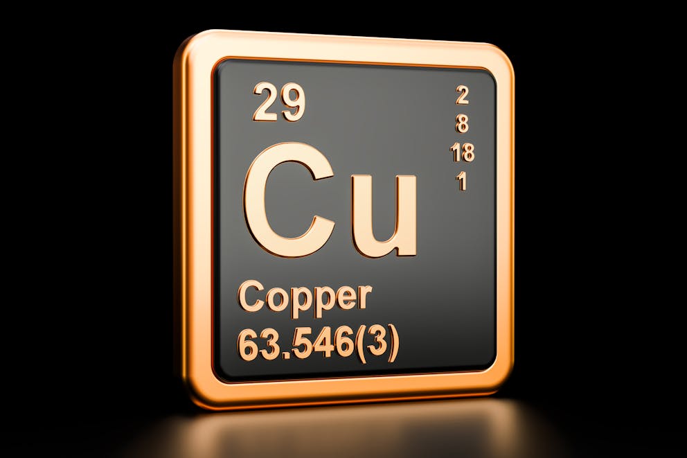 Elemental copper