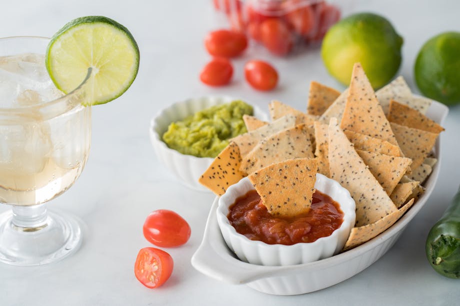 Low-carb tortilla chips