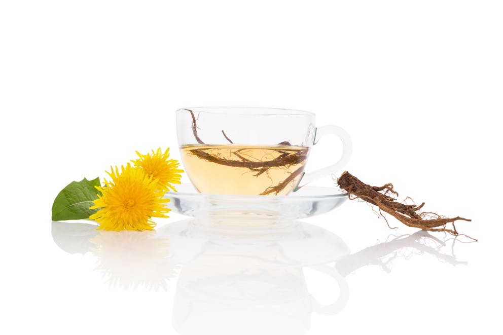 Roasted dandelion root tea