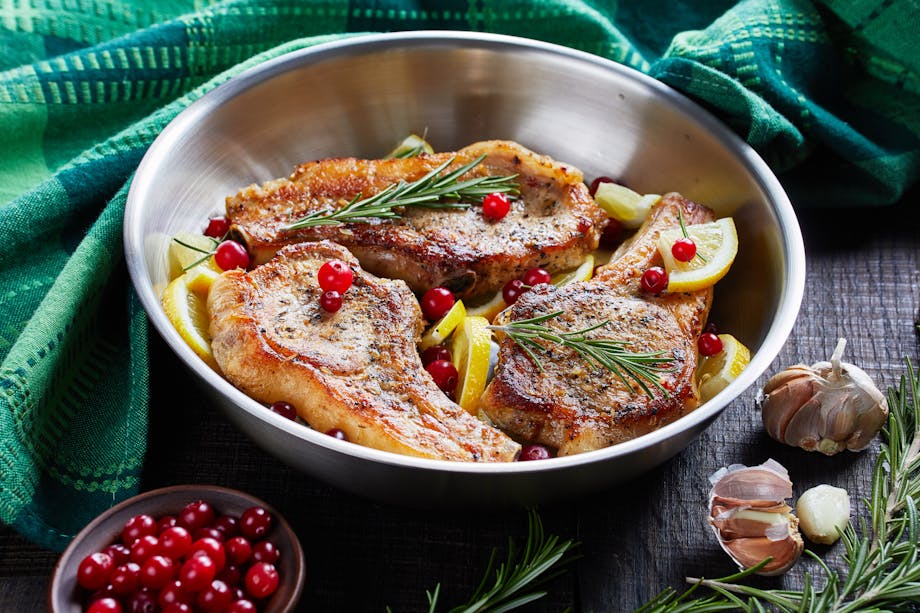 Pan-fried pork chops