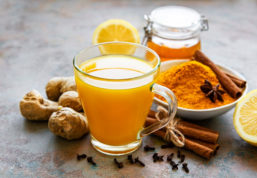 Turmeric ginger lemon drink