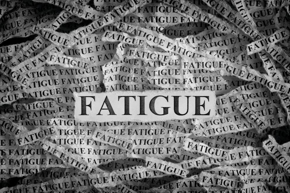 Fatigue written on papers