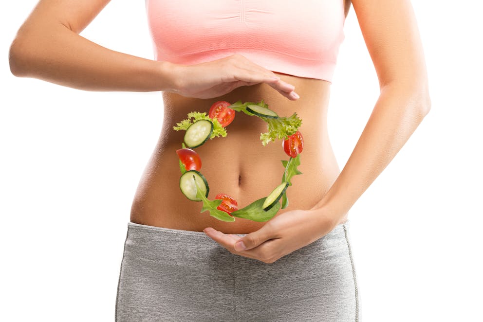 Woman with healthy digestion