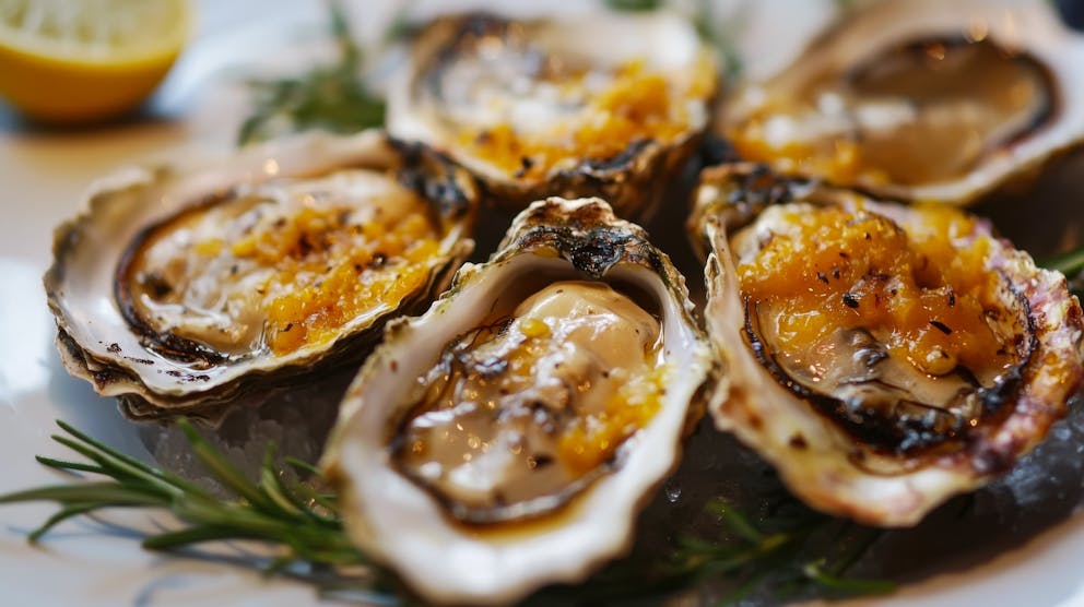 A fresh plate of oysters