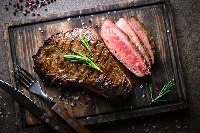 grilled organic steak