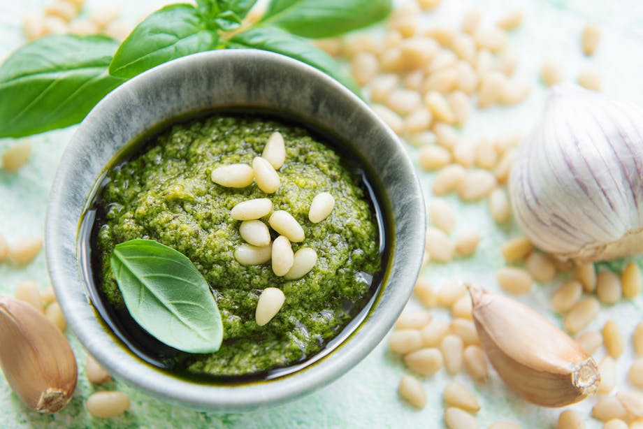 Fresh pine nut pesto