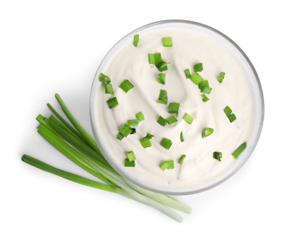Sour cream with chives