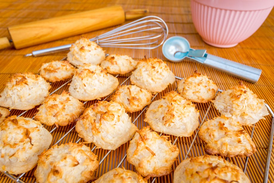 Freshly baked coconut macaroons